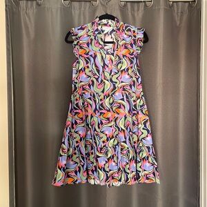 GOREGOUS Amanda Uprichard Connolly Dress in beautiful bright pattern